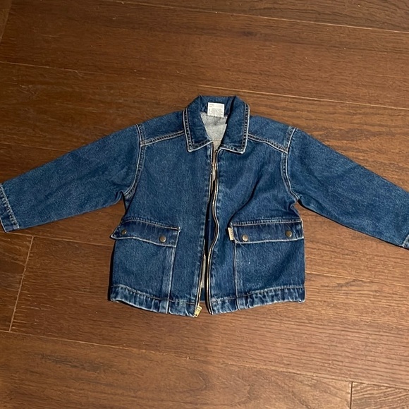 Guess Girls Jean Jacket with Zipper Size 5/6 - Picture 1 of 4